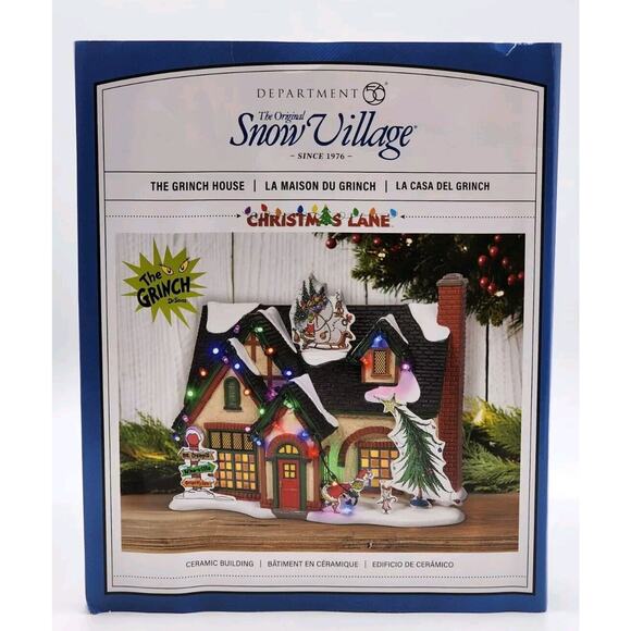 Dept 56 THE GRINCH HOUSE Snow Village Christmas Lane 6011416 Brand New In Box - Picture 5 of 9